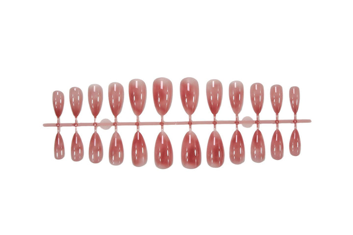 Artificial nail set with elegant, transparent shine Bowlift