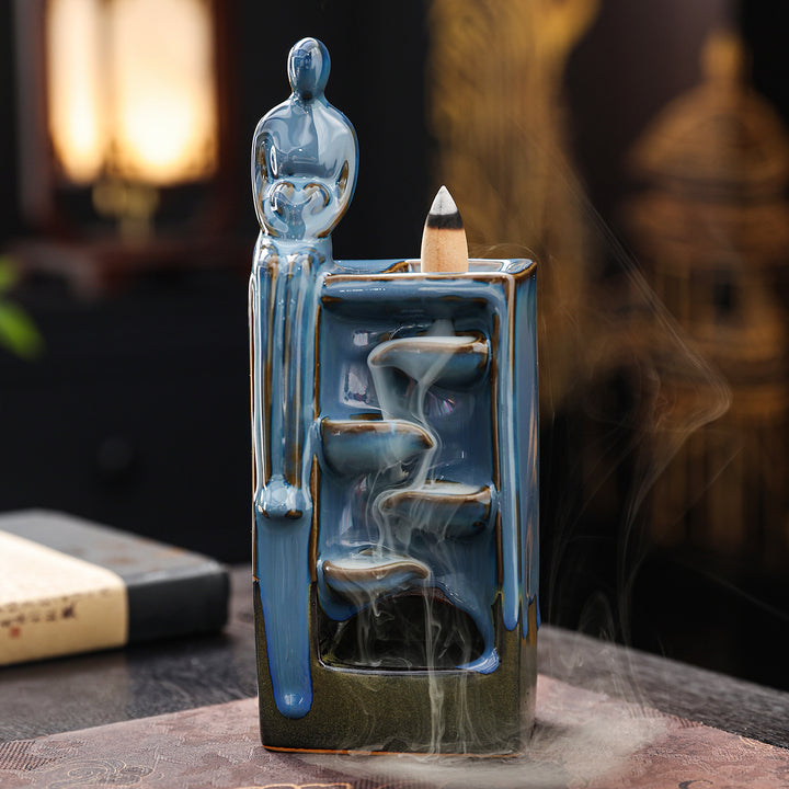 Artistic Waterfall-Themed Incense Holder