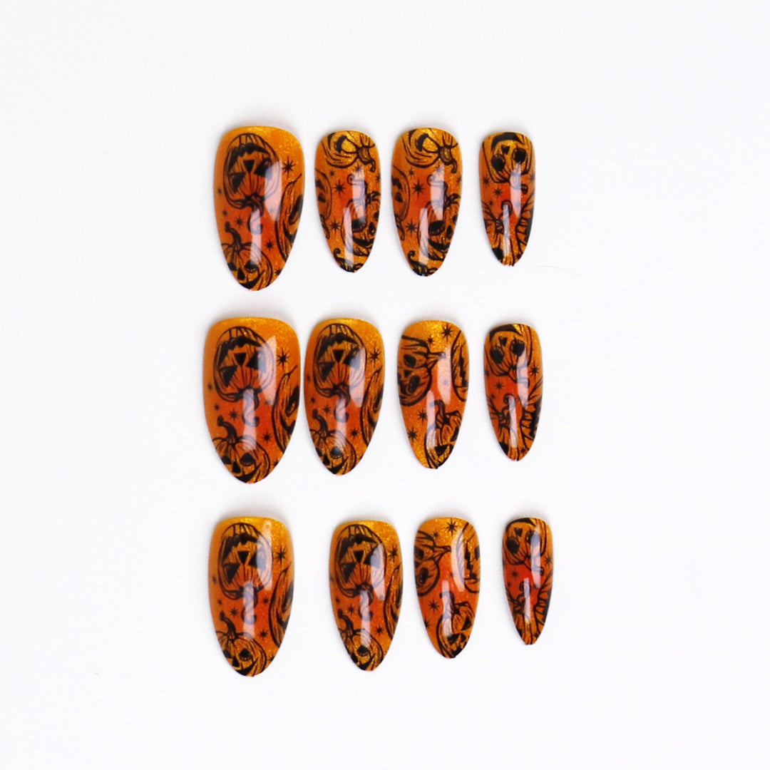 Halloween-Themed Press-On Nail Art