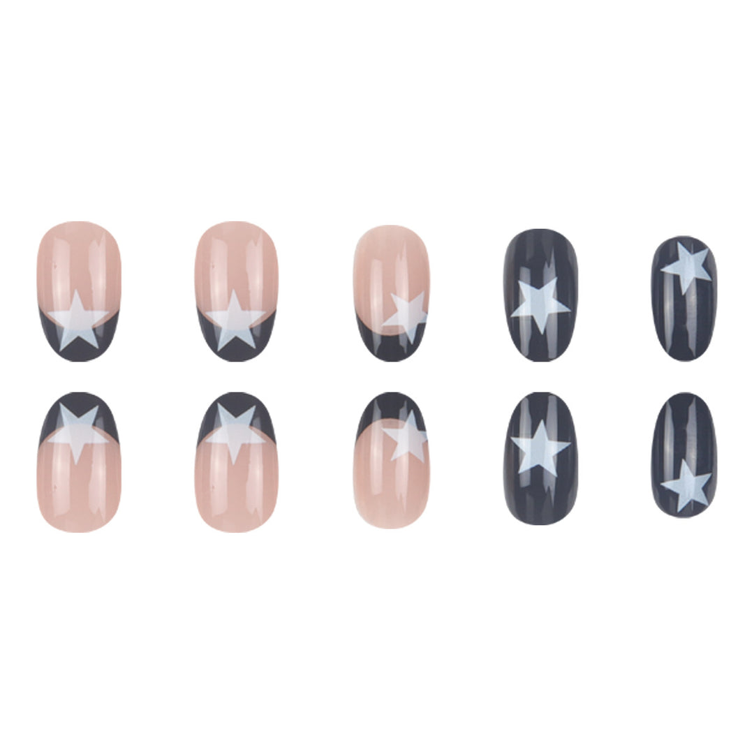 Artistic Star Accented Press-On Nails Bowlift