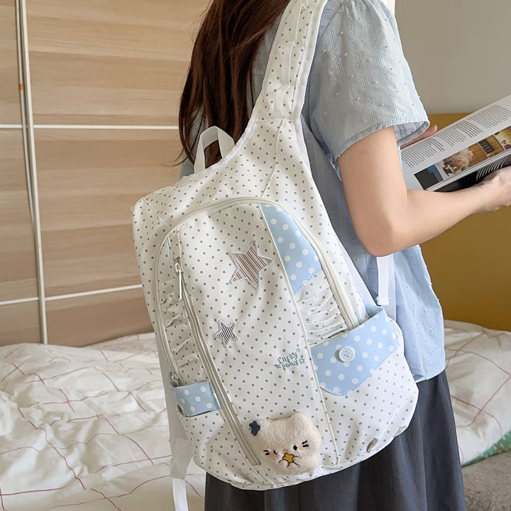 Fun Star-Embellished Casual Backpack Bowlift
