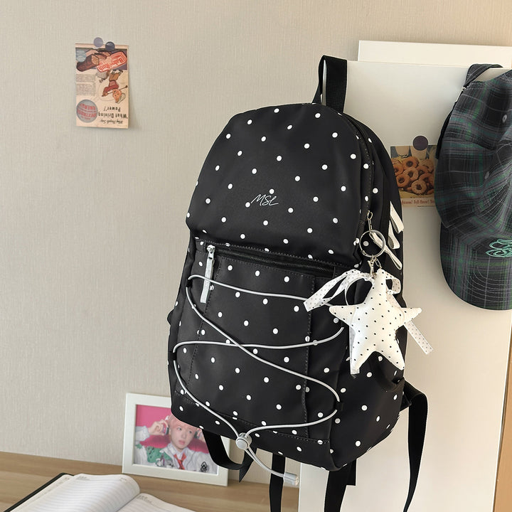 Casual Polka Dot Mini Backpack Bowlift