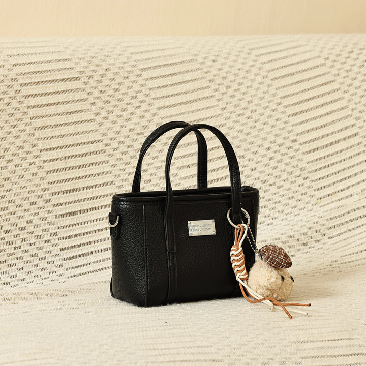 Textured Mini Handheld Tote Bag