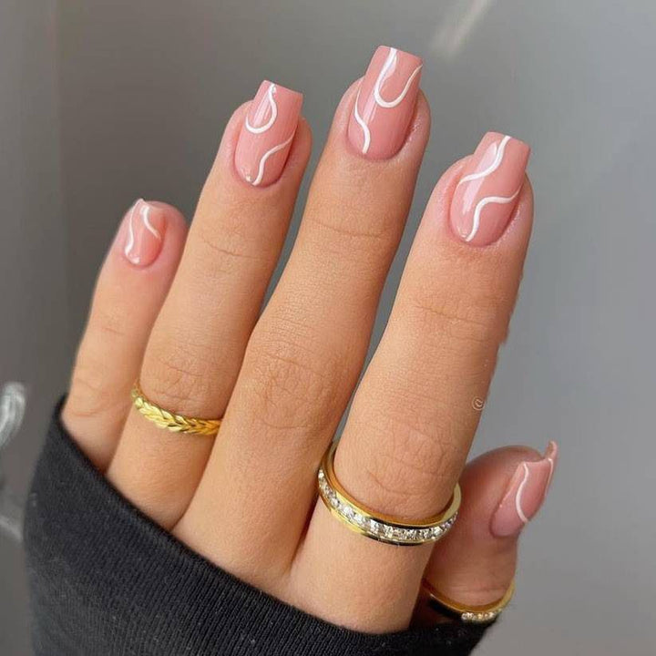 Elegant French Tip Acrylic Nail Art Bowlift