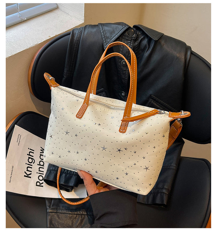 Artistic Star-Print Handbag