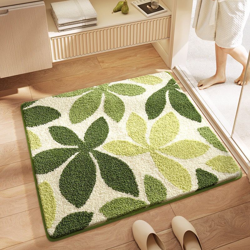 Decorative Floral Pattern Bath Rug