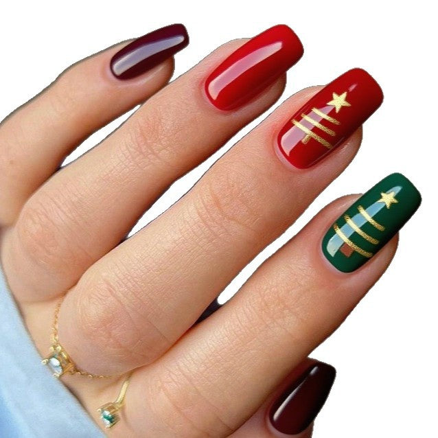 Holiday-Themed Acrylic Nail Art Set Bowlift
