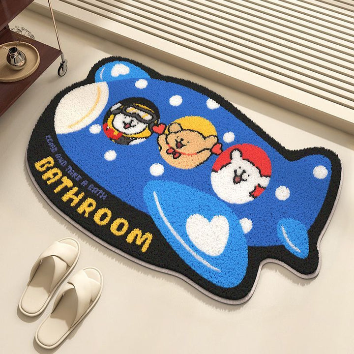 Decorative Cat-shaped Bath Mat Bowlift
