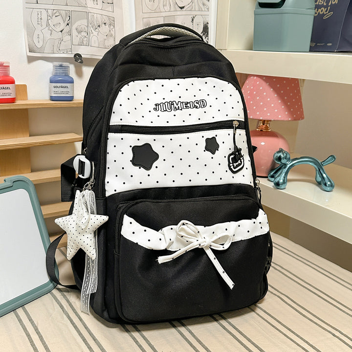 Charming Decorative Star-Embellished Backpack Bowlift