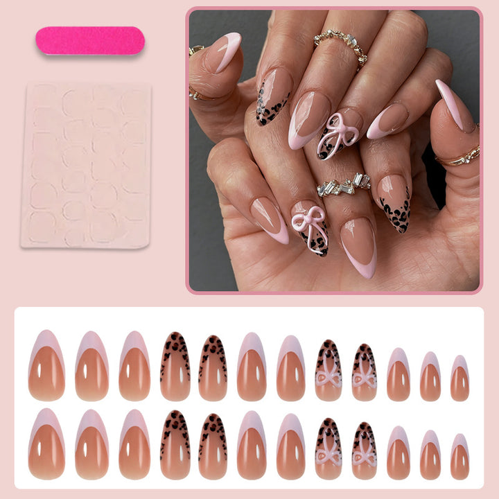 Artificial Nail Set with Playful Bow Look Bowlift