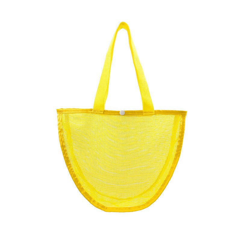 Versatile Beach Bag In Airy Mesh Design Bowlift
