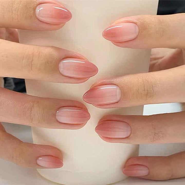 Acrylic nail set with elegant French-style design Bowlift