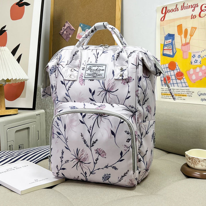 Stylish Floral Print Backpack Bowlift