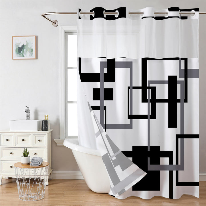 Luxury Marble Design Shower Curtain Bowlift