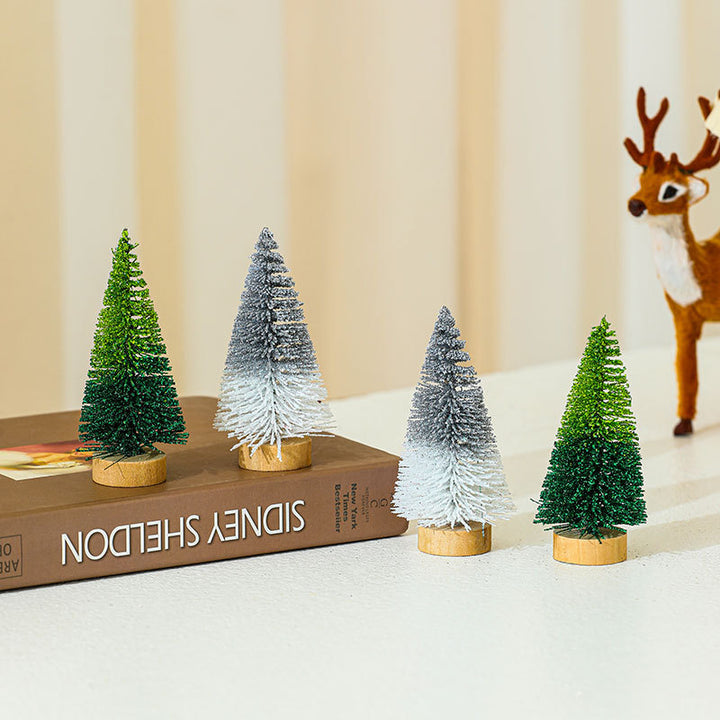 Miniature Christmas Tree Figurines Set Bowlift
