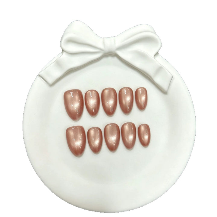 Elegant Press-On Nail Set with High-Gloss Finish