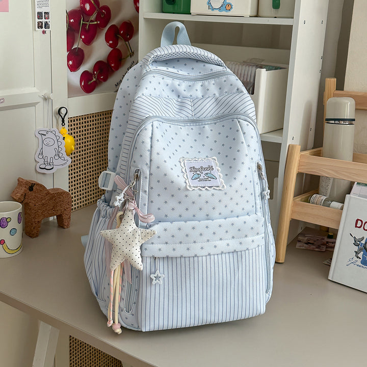 Whimsical Star-Embellished School Backpack Bowlift
