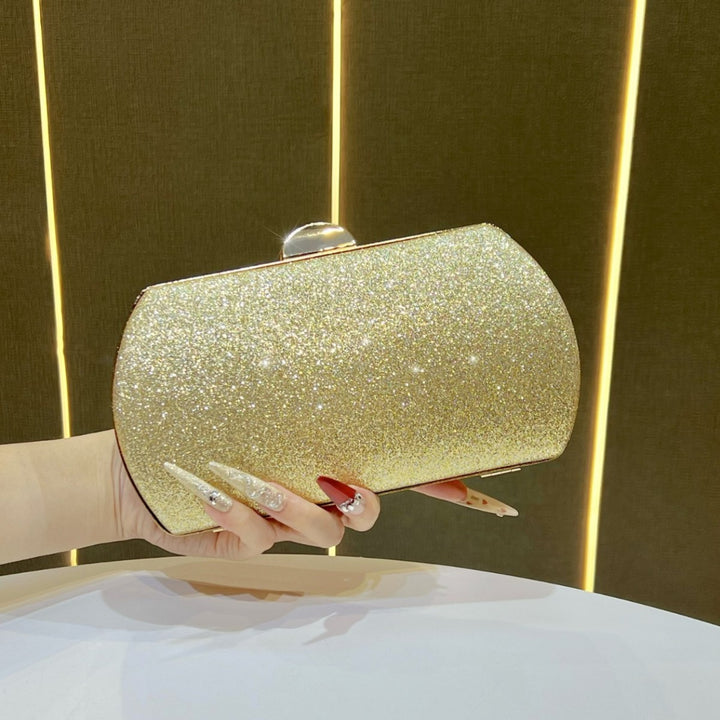 Glittering Cylindrical Evening Clutch
