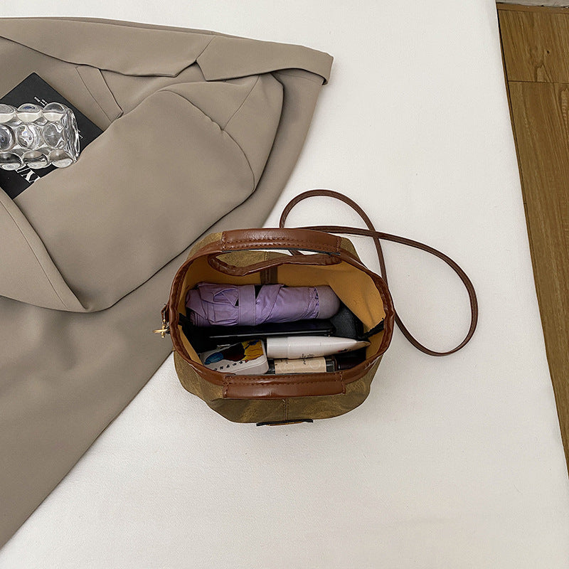 Glossy Faux Leather Handbag