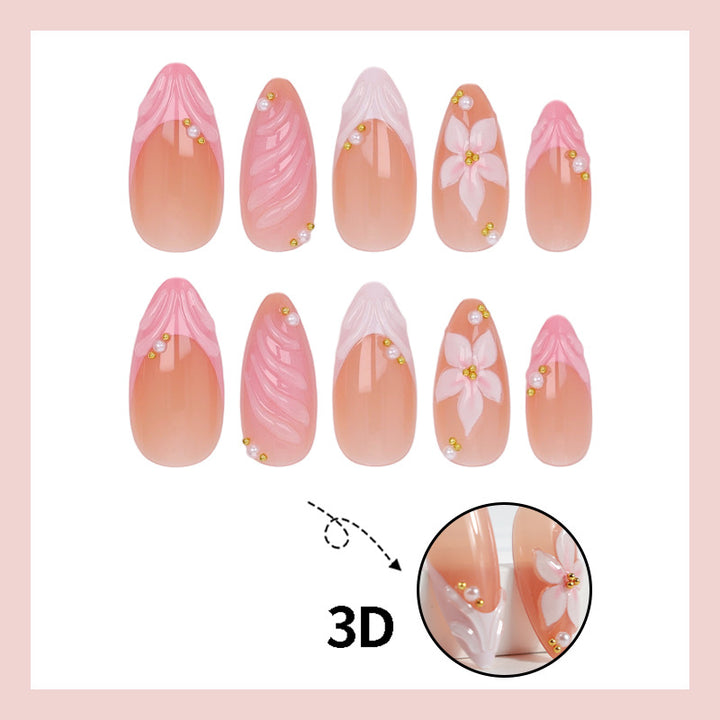 Nail art set with creative 3D flower decorations Bowlift
