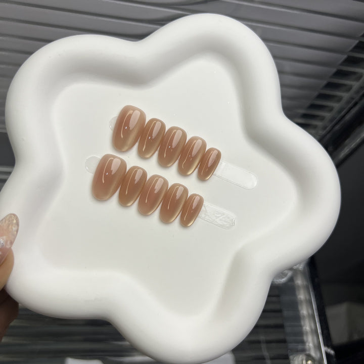 Natural Finish Press-On Nail Set