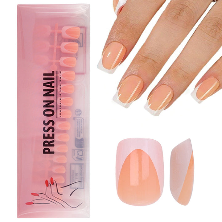 Acrylic nail set with elegant French tips and minimalist designs Bowlift