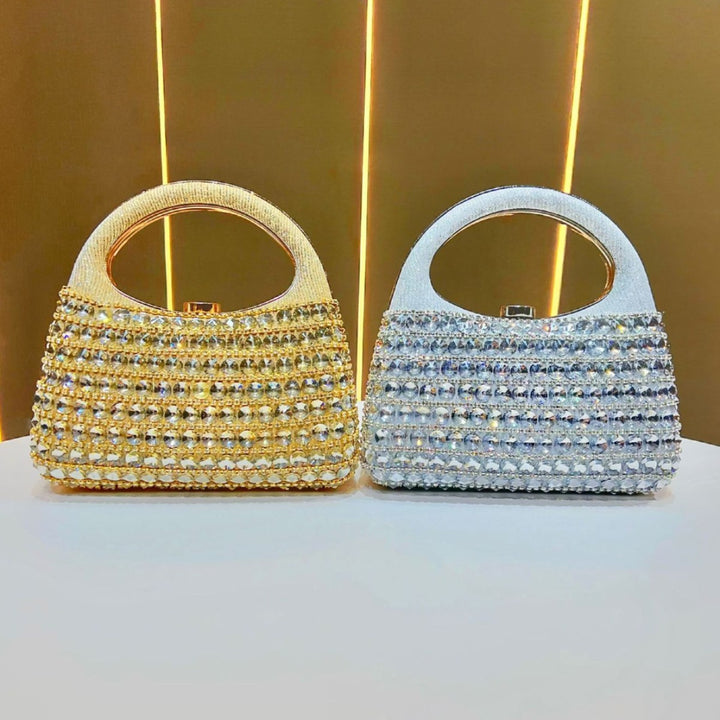 Crystal-Accented Evening Handbag