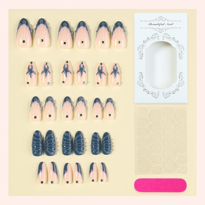 Artificial nail set with elegant 3D designs Bowlift
