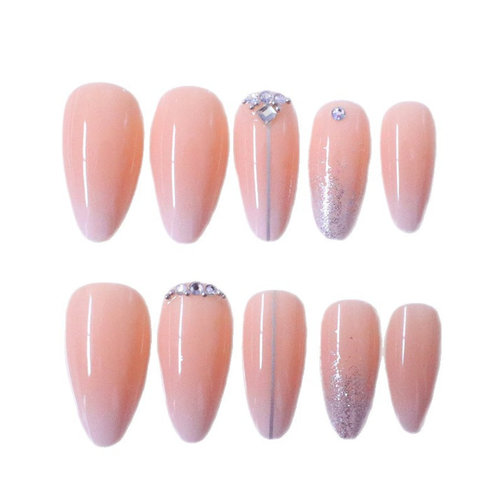 Glamorous Rhinestone-Embellished Nail Art Extensions Bowlift
