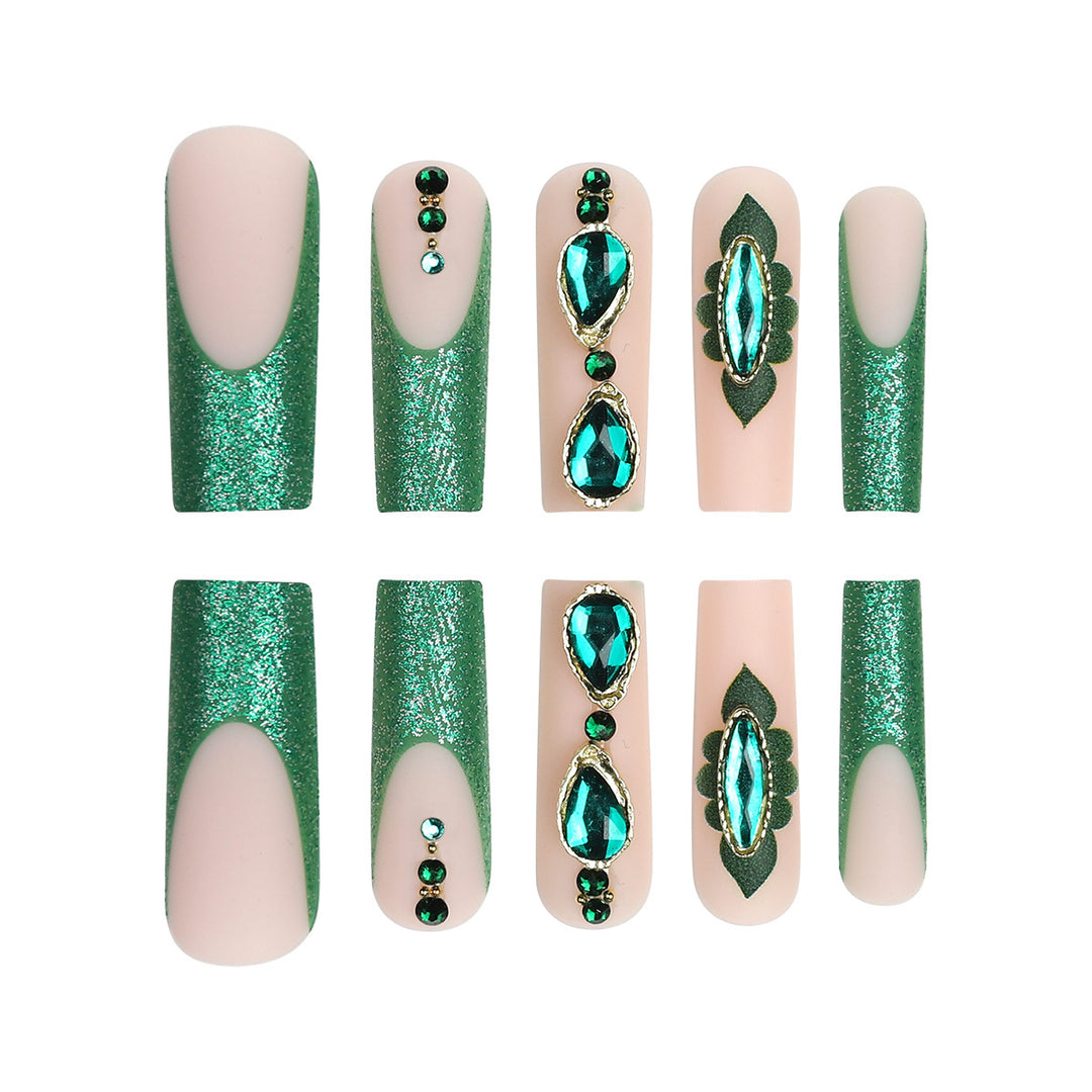 Decorative Floral Press-On Nail Art Set Bowlift