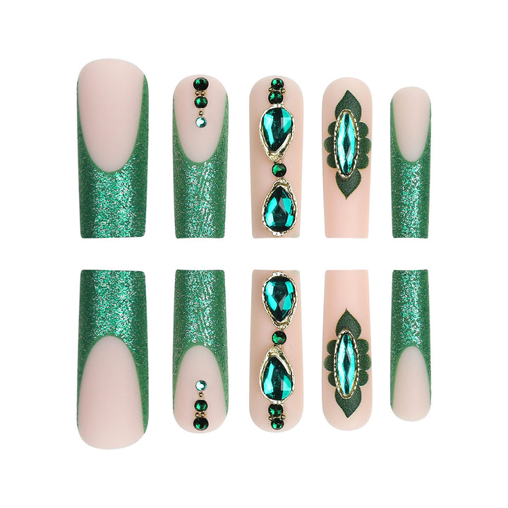 Decorative Floral Press-On Nail Art Set Bowlift
