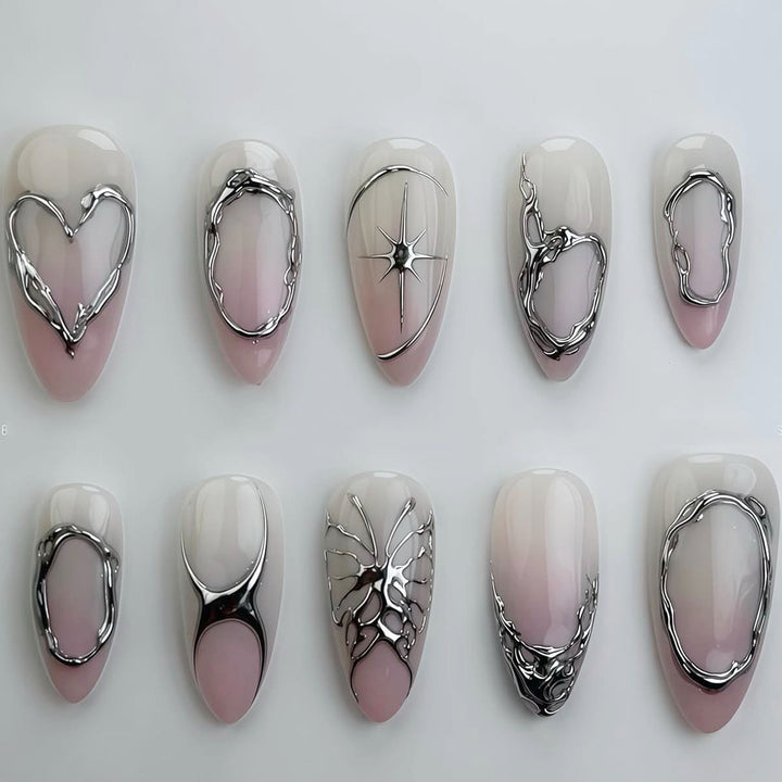 Chic Sculpted Press-On Nail Set Bowlift