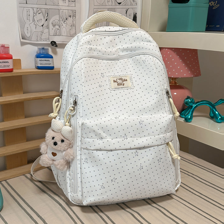 Cute Heart-Patterned Backpack Bowlift