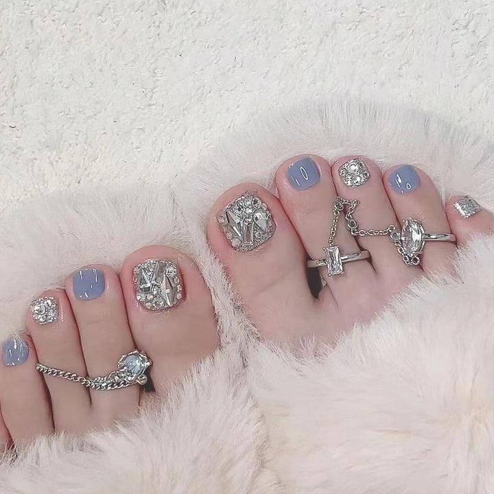 Elegant Rhinestone-Embellished Pedicure Set Bowlift