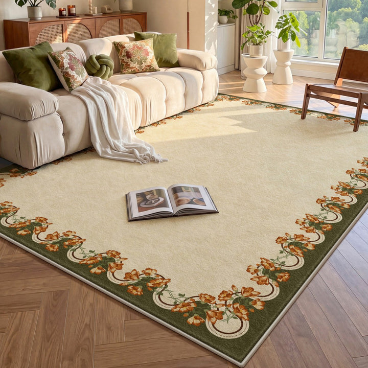 Floral Pattern Area Rug Bowlift