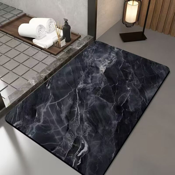 Luxurious Marble Design Bath Mat Bowlift
