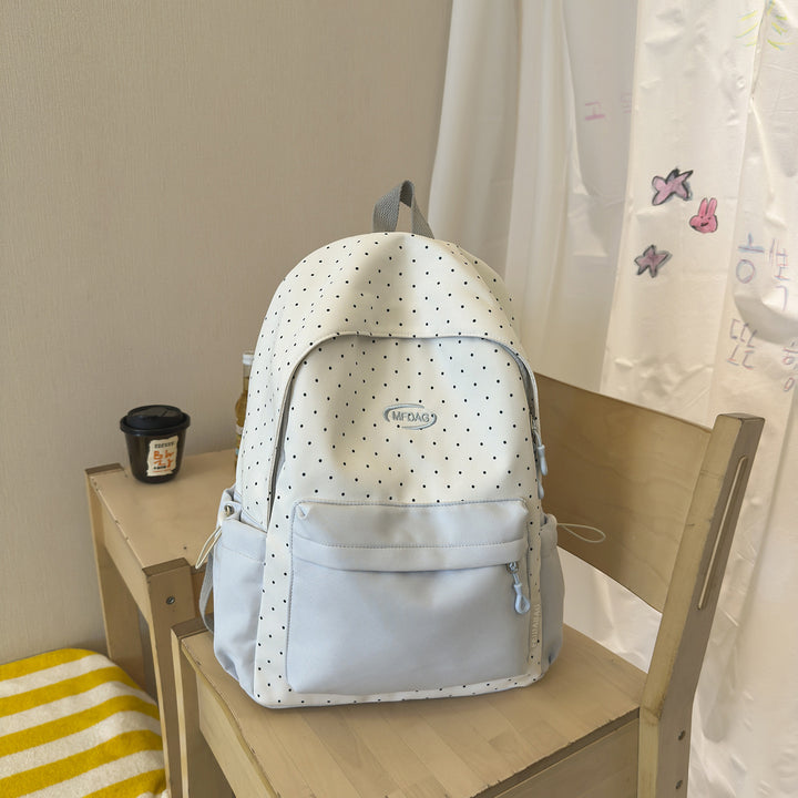 Stylish Polka Dot Print Backpack Bowlift