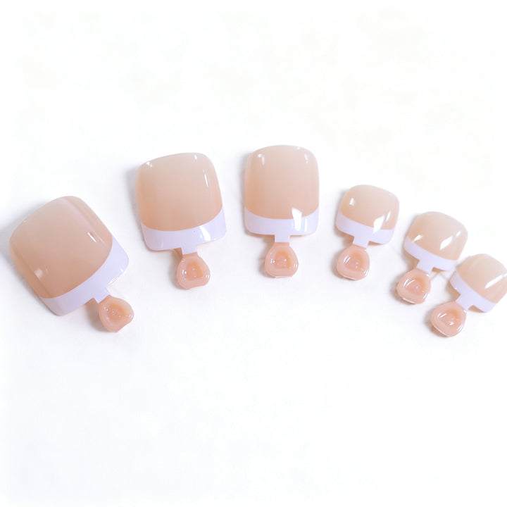 Premium French Tip Gel Nail Art Bowlift