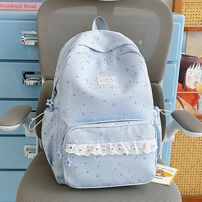 Stylish Backpack with Decorative Accents Bowlift