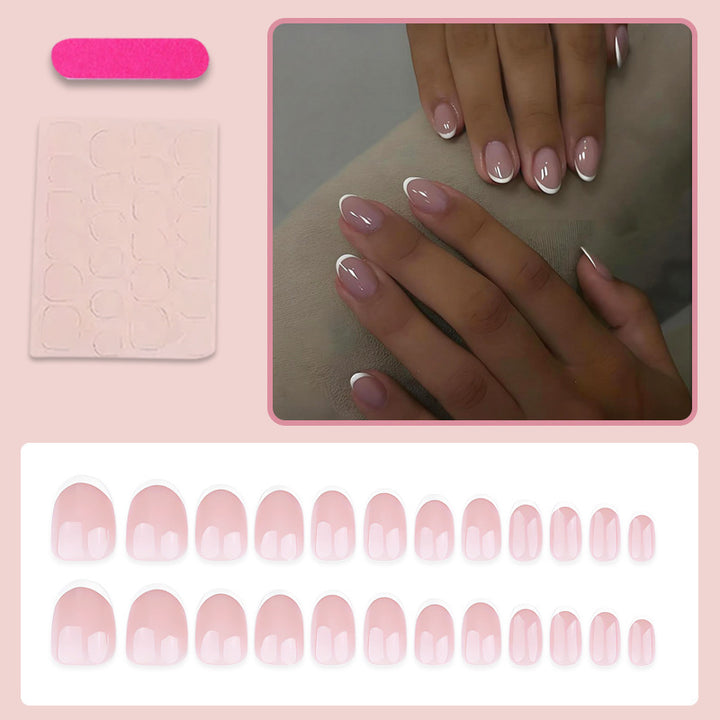 Nail set with elegant French design Bowlift