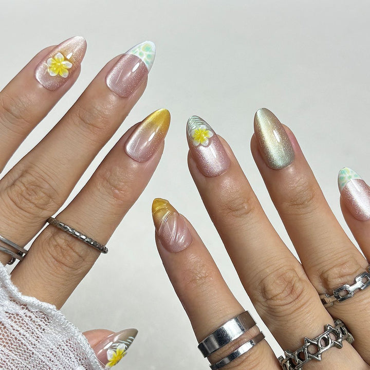 Floral Art Press-On Nail Tips Bowlift