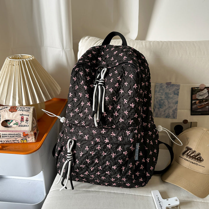 Soft Textured Casual Backpack Bowlift