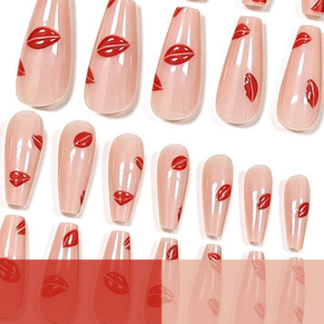 Glossy Almond-Shaped Nail Art Enhancements Bowlift