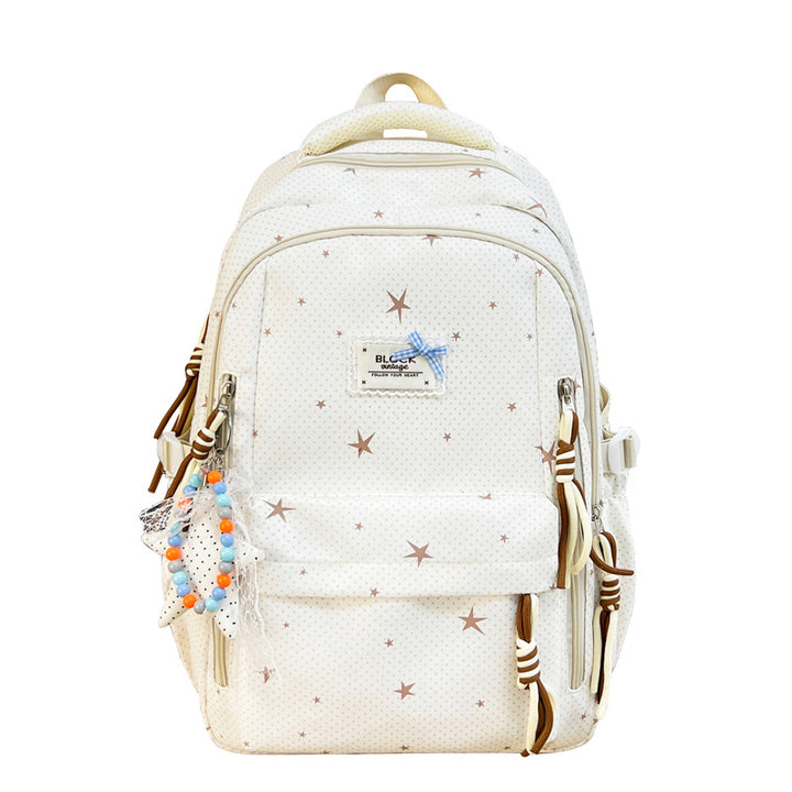 Stylish Star-Embellished Multi-Functional Backpack Bowlift