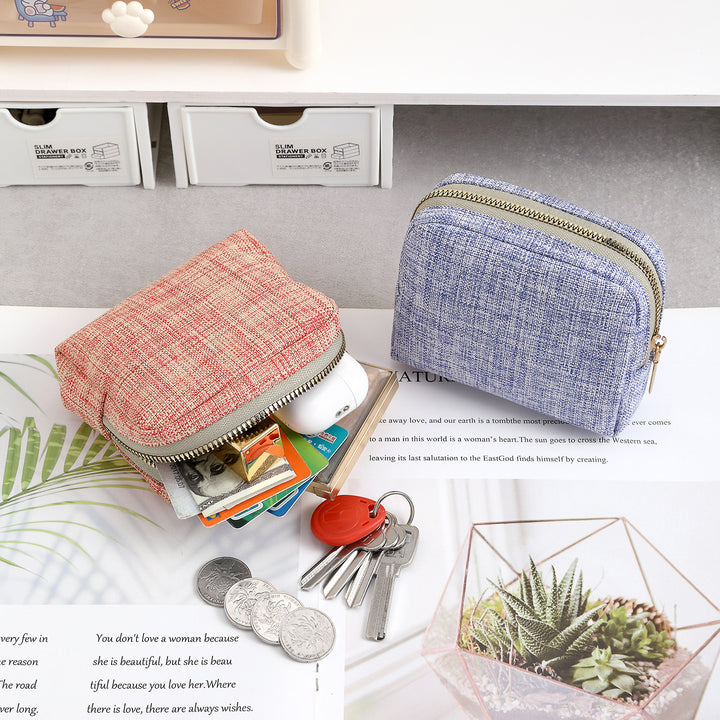 Compact Zippered Coin Purse