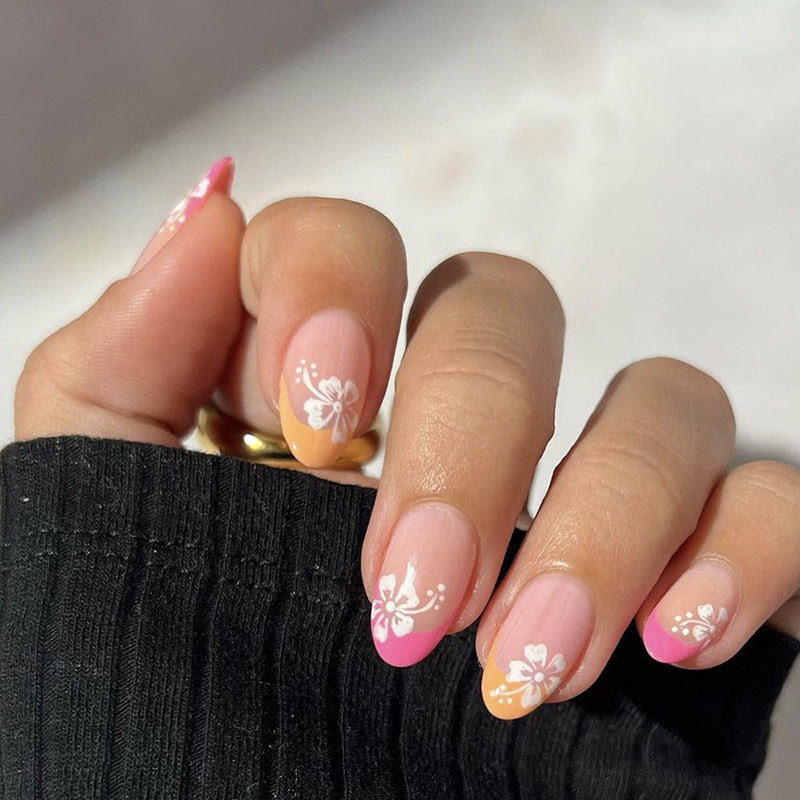 Artistic Floral-Themed Press-On Nails Bowlift