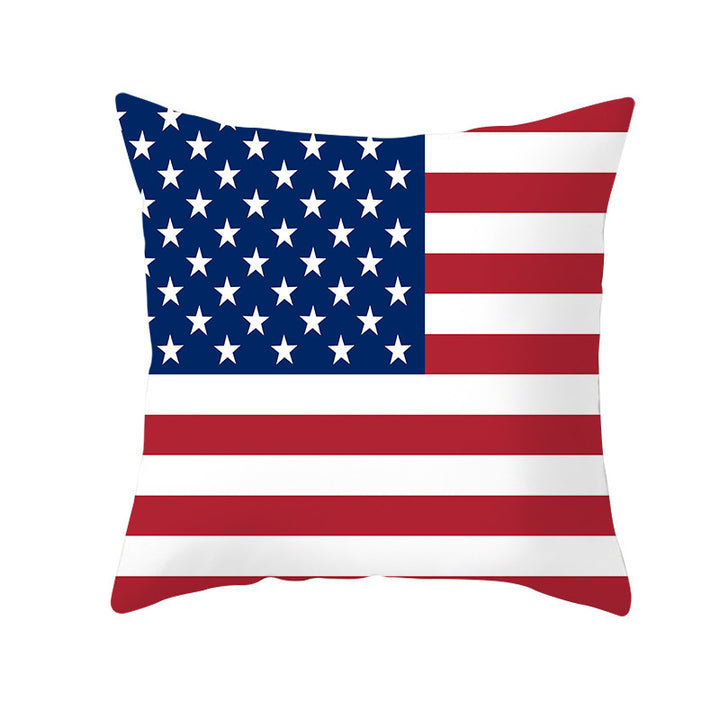 Patriotic Independence Day Cotton Canvas Throw Pillow Cover
