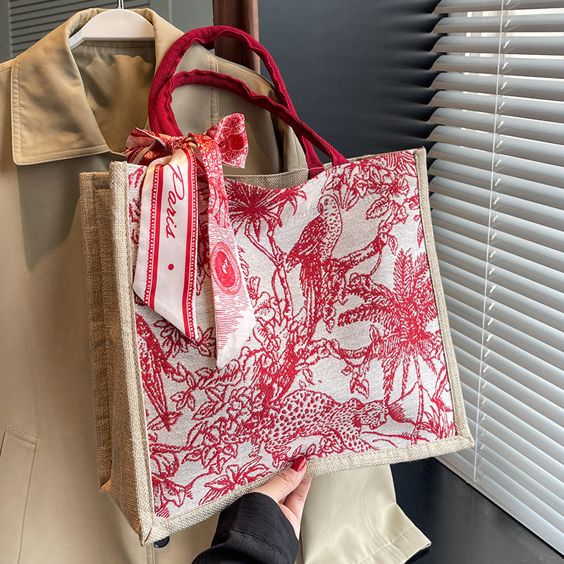 Artistic Patterned Canvas Tote Bag