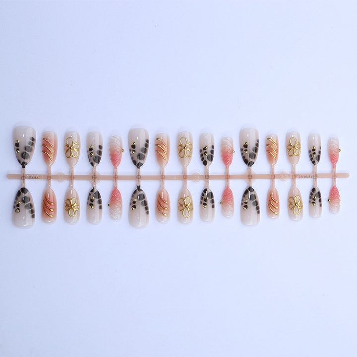 Elegant Press-On Nail Art Set Bowlift