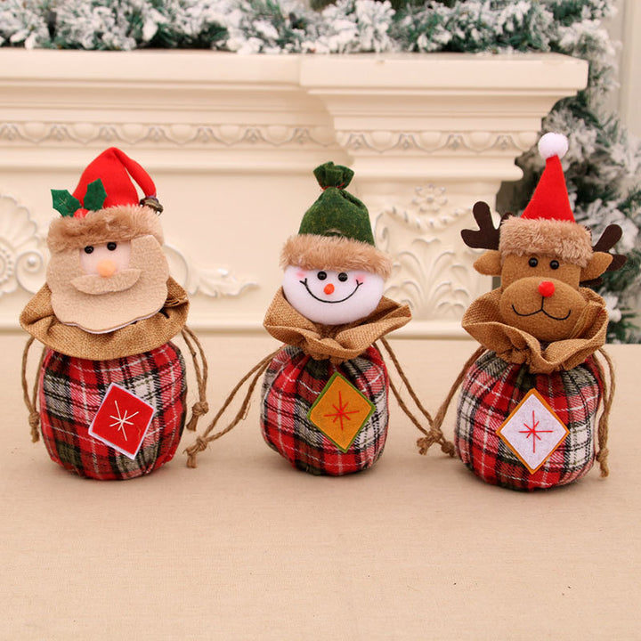 Festive Decorative Plush Snowman Gift Bag Bowlift